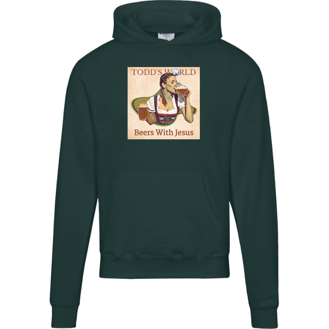 Beers With Jesus Champion Mens Powerblend Hoodie