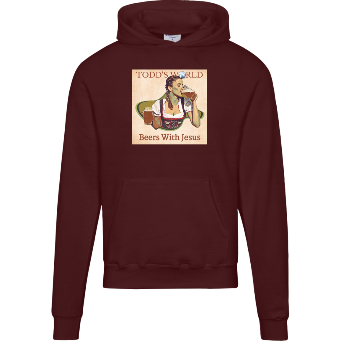 Beers With Jesus Champion Mens Powerblend Hoodie