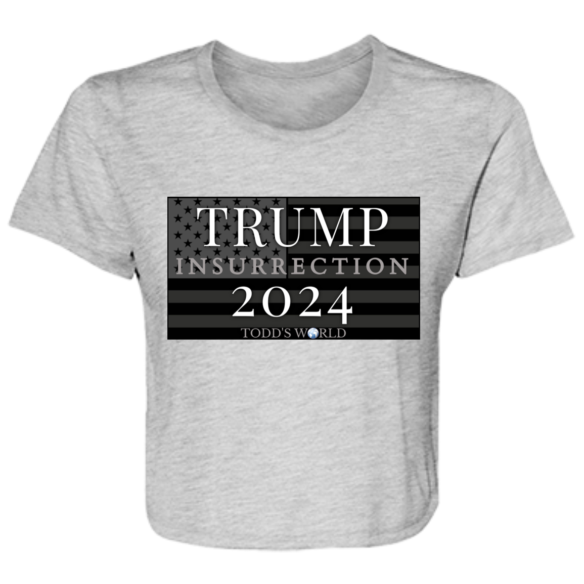 TRUMP 2024 insurrection Ladies' Flowy Cropped Tee