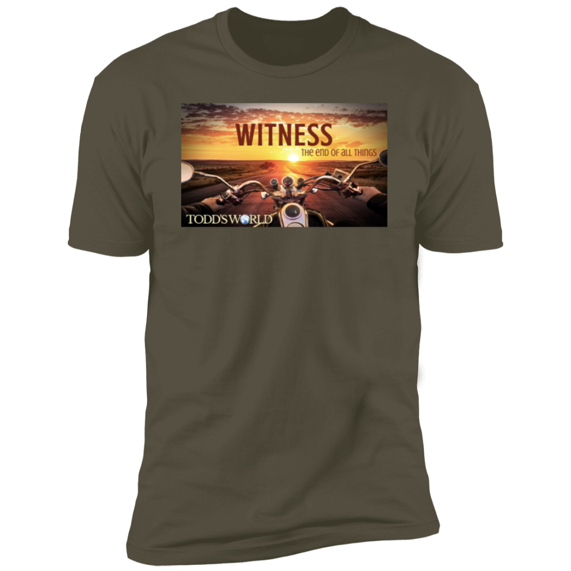 Witness Motorcycle Sunset Premium Short Sleeve T-Shirt