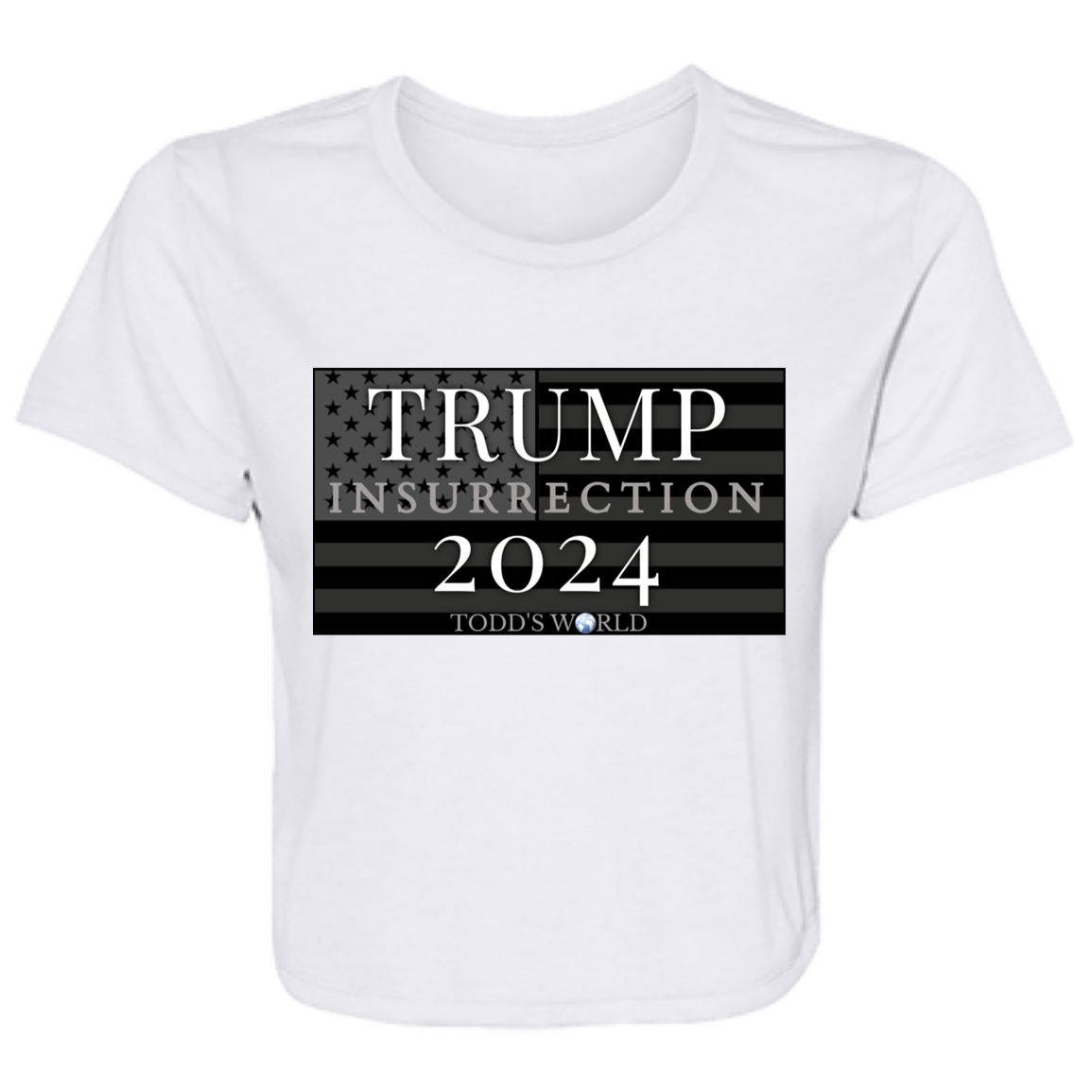 TRUMP 2024 insurrection Ladies' Flowy Cropped Tee