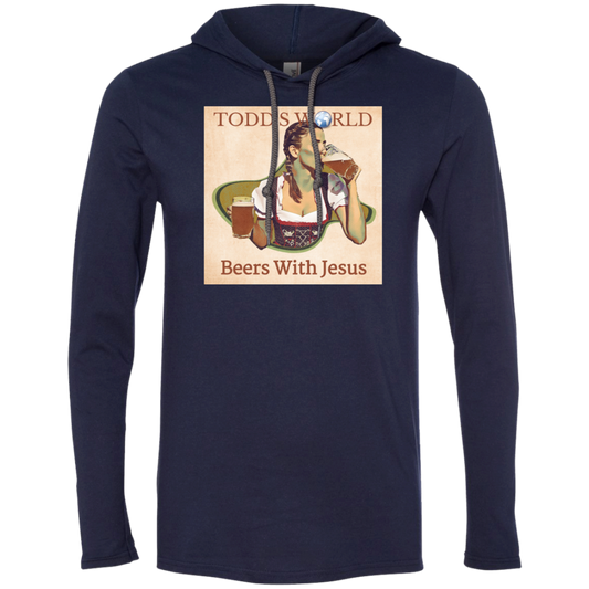 Beer With Jesus Gildan LS T-Shirt Hoodie