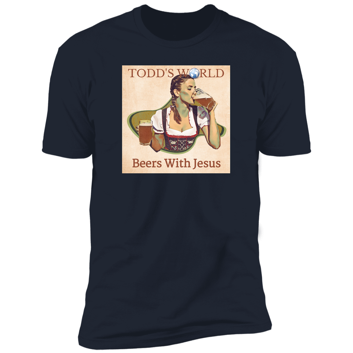 Beers with Jesus Premium Short Sleeve T-Shirt