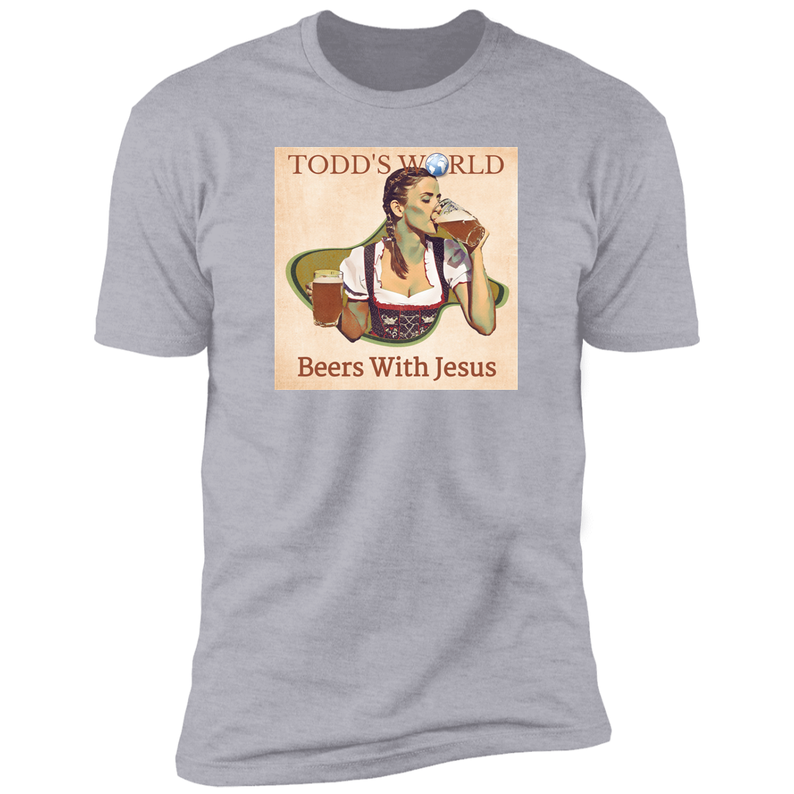 Beers with Jesus Premium Short Sleeve T-Shirt