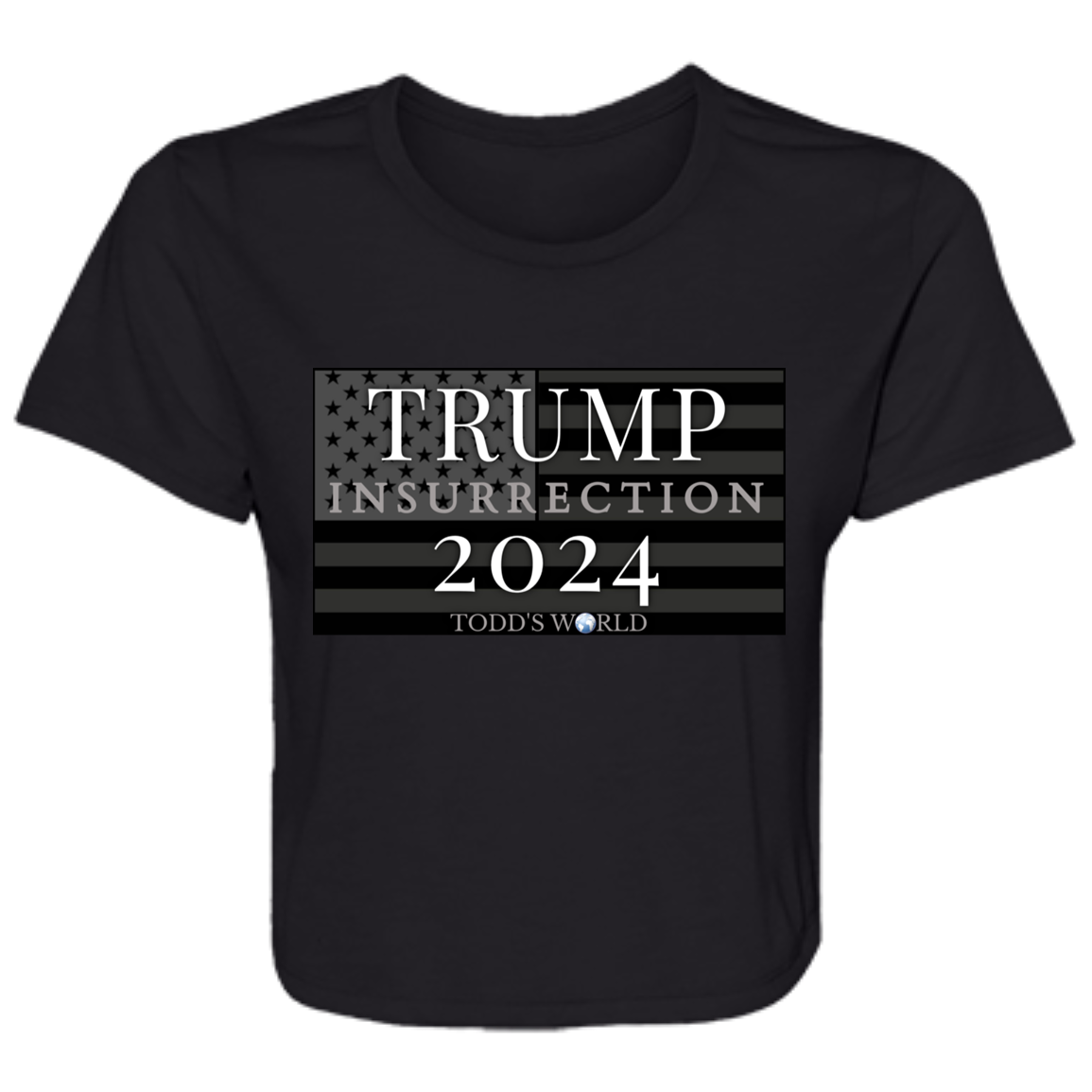 TRUMP 2024 insurrection Ladies' Flowy Cropped Tee