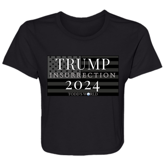 TRUMP 2024 insurrection Ladies' Flowy Cropped Tee