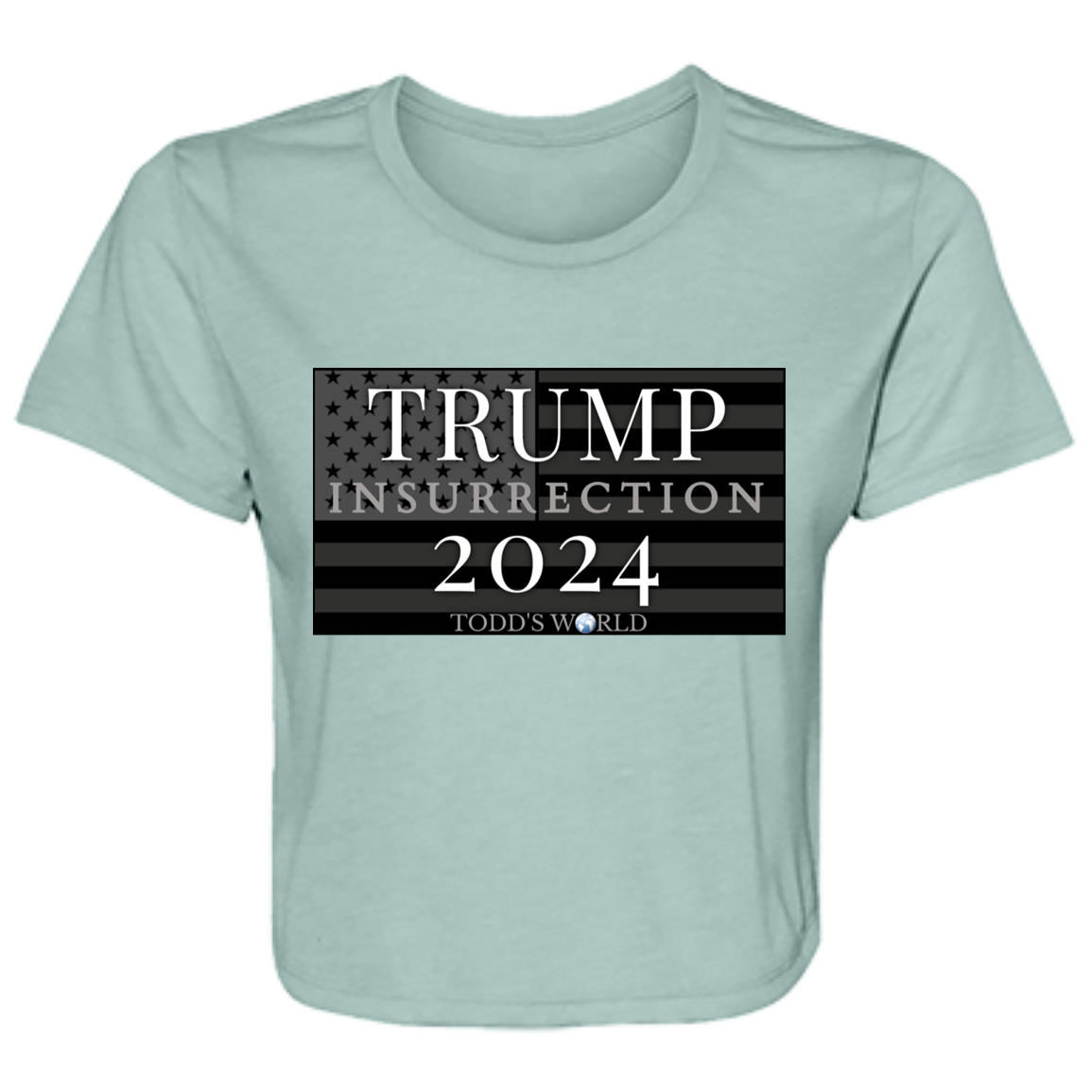 TRUMP 2024 insurrection Ladies' Flowy Cropped Tee