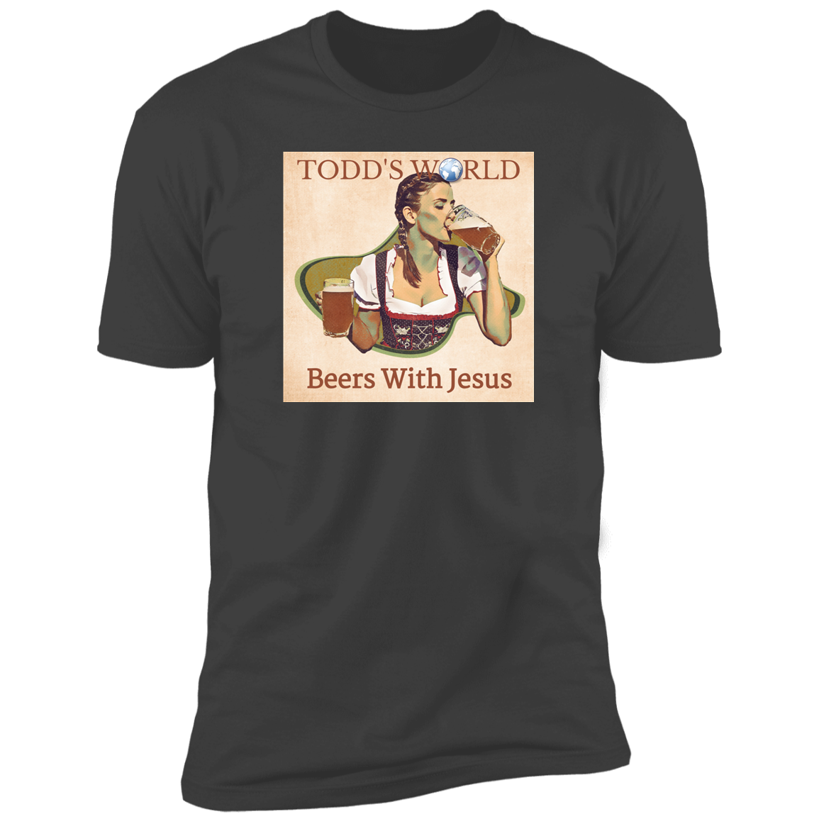 Beers with Jesus Premium Short Sleeve T-Shirt