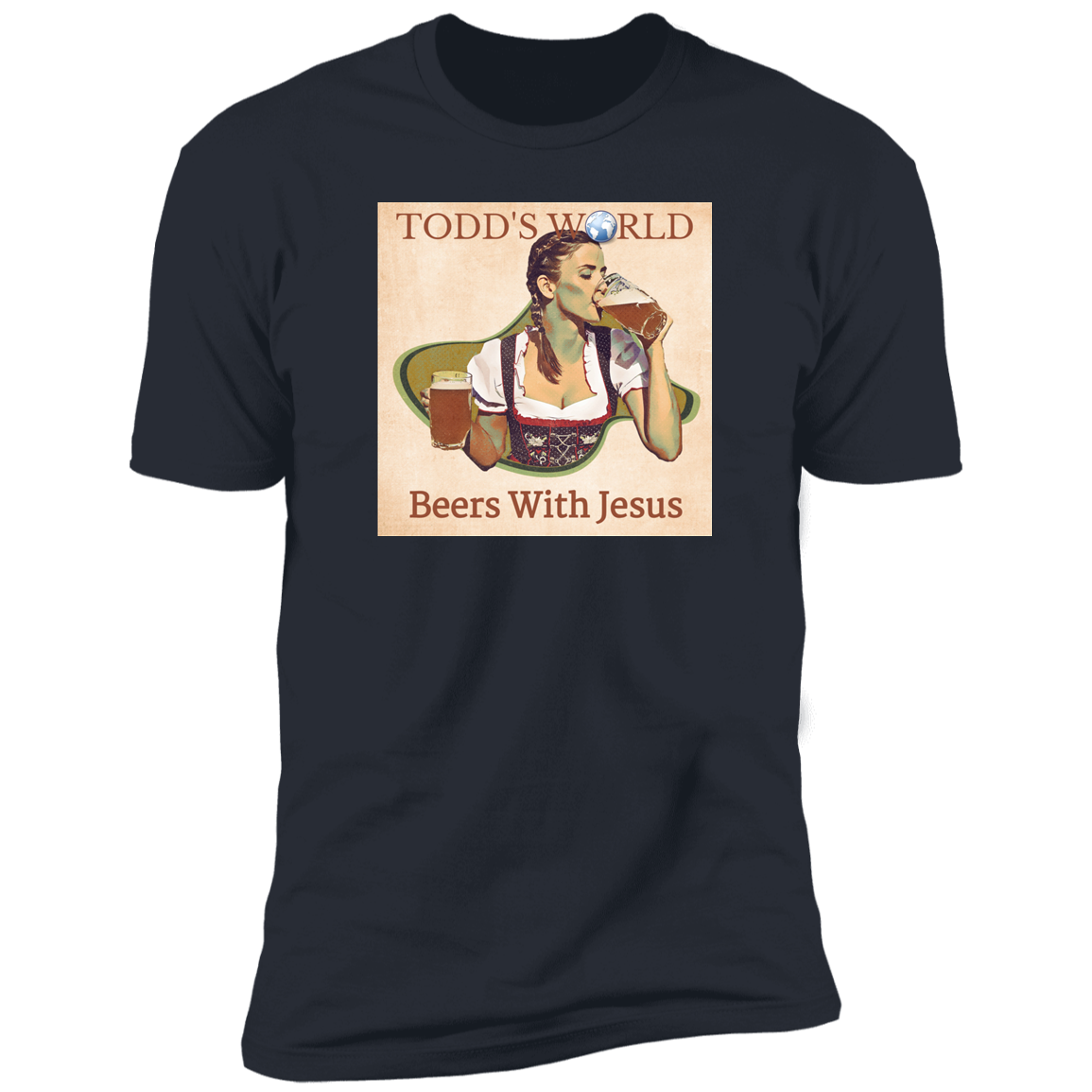 Beers with Jesus Premium Short Sleeve T-Shirt