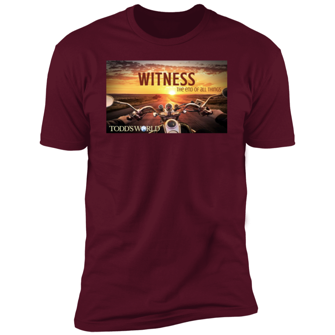 Witness Motorcycle Sunset Premium Short Sleeve T-Shirt