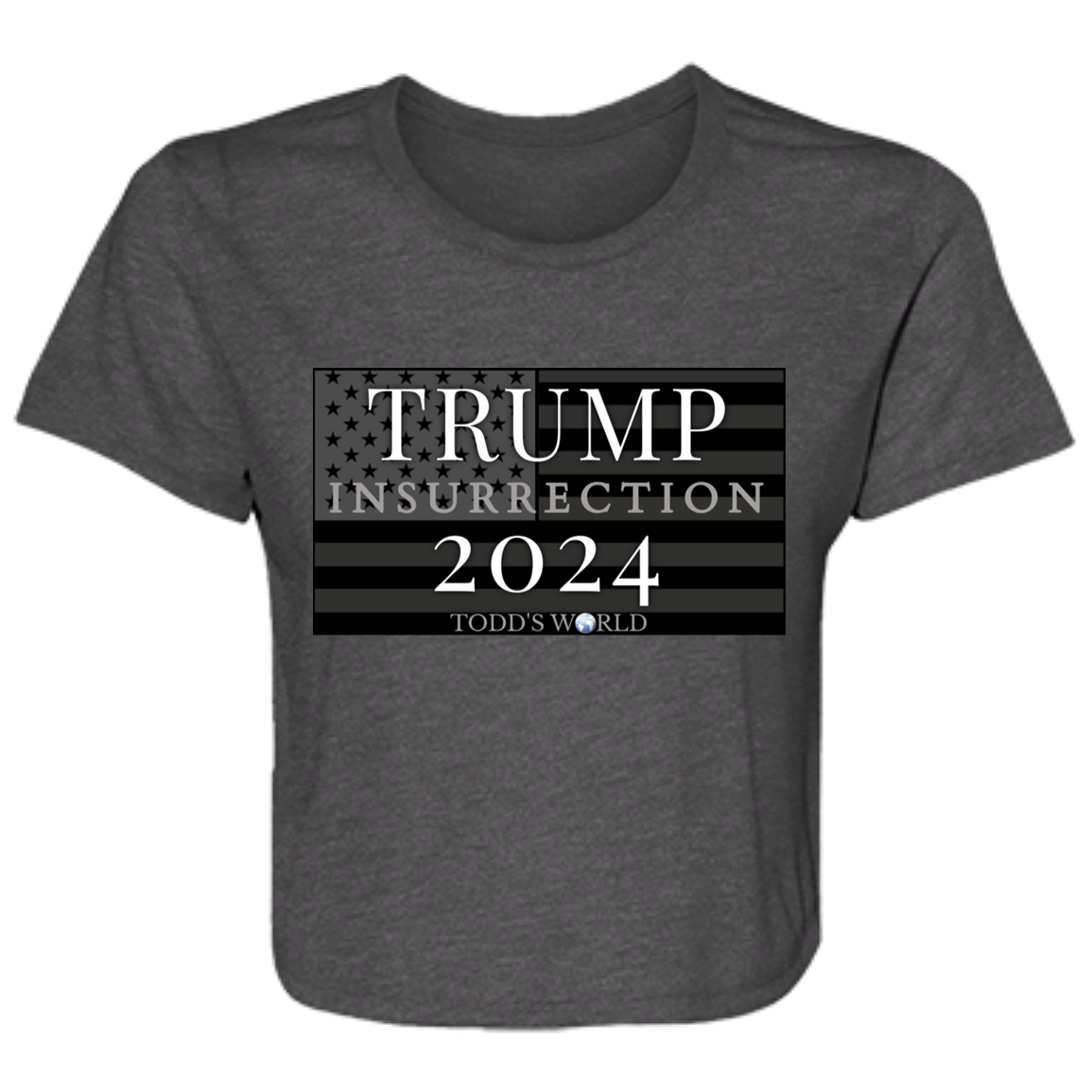 TRUMP 2024 insurrection Ladies' Flowy Cropped Tee